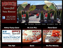 Tablet Screenshot of nickstuscangrill.com